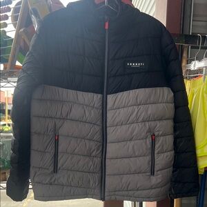 Kids Black and Gray Puffer Jacket